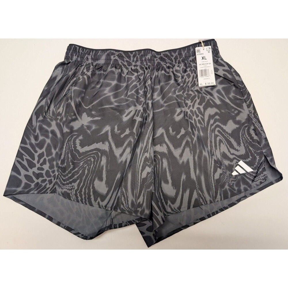 Adidas We Min Aop Sh Size XL Black Animal Print Shorts